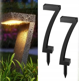 LED-es beszúrós napelemes kerti lámpa szett 2db-os