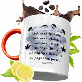 Narancssárga Bögre Dohányosoknak Ajándék fényképes nyomattal