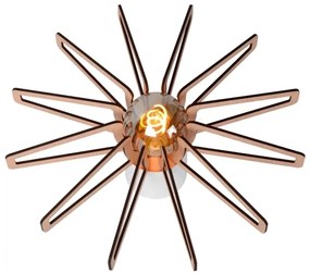 Lucide 77184/45/31 - Mennyezeti lámpa ZIDANE 1xE27/15W/230V fehér/barna