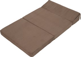 Összecsukható matrac/fotel, 2v1, világosbarna, VEDIS