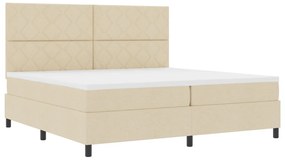 Box Spring Ágy Matracal Bézs 200x200 cm Szövet