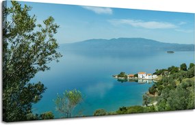 Vászonkép Természet Hegycsúcsok és tenger 120x60