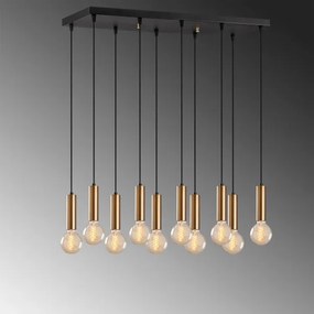 TEMPO kábelcsillár 10x E27/40W/230V, arany