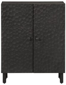 fekete tömör mangófa tálalószekrény 60 x 33 x 75 cm