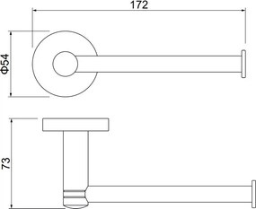 AREZZO design RONO WC papír tartó, szálcsiszolt nikkel