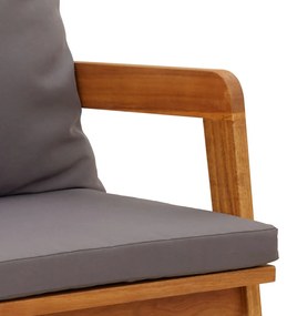 Kerti Pad Párnákkal 115x65x71 cm Tömör Akác Fából
