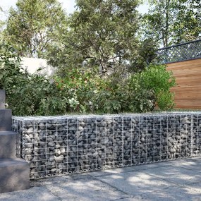horganyzott vas gabion kosár fedéllel 200 x 50 x 50 cm
