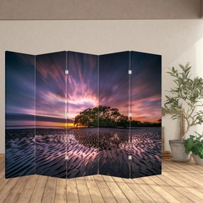 Paraván - Tengerpart naplementekor (210x170 cm)