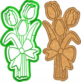 Húsvéti Forma Húsvéti lyukasztó Valentin Napra Virágok Csokor 15cm