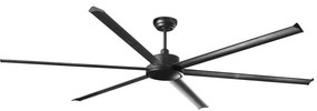 FARO Barcelona FARO 34207 - Mennyezeti ventilátor ROTTERDAM XXL fekete átm. 250 cm + távirányítás FA34207