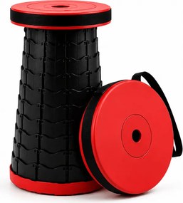 Kemping szék CAMPIO teleszkópos 45 cm, piros