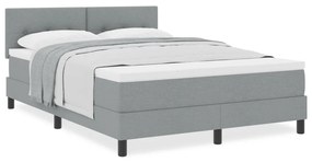 vidaXL Boxspring Ágy Matraccal Világosszürke 140x200 cm Szövet