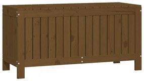 mézbarna tömör fenyőfa kerti tárolóláda 108x42,5x54 cm