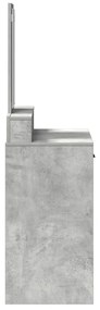 Sminkasztal Fiókokkal Beton Szürke 79x41x140 cm
