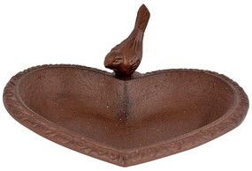 Szív alakú öntöttvas madáretető és itató