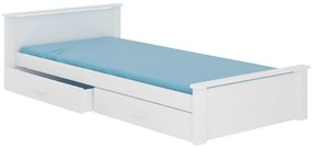 ALDEXO ágy, 180x80, fehér