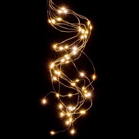 NEXOS Fényfüzér ezüst huzal 2 db meleg fehér 64 LED