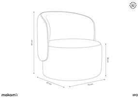 Levendula színű fotel Ipo – Makamii