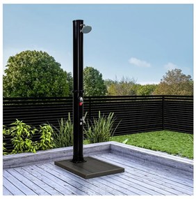 STILISTA Kerti napelemes zuhany + talapzat 35 L fekete