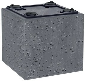 SIERRA SQUARE BETON EFFECT virágtartó 38,5 cm, szürke, M