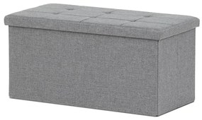 Tárolós Puff, Szürke Durva Szövet. TAB-462 GREY2