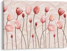 Kép - rózsaszín tulipán (70x50 cm)