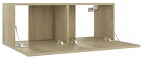 sonoma tölgy szerelt fa TV-szekrény 80 x 30 x 30 cm