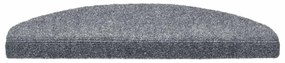 20 db öntapadós lépcsőszőnyeg, 65 x 21 x 4 cm, világosszürke, nagy félkör alakú