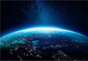 Fotótapéta Föld éjszaka az űrből meteorok fények 368x254 vinil +ragasztó