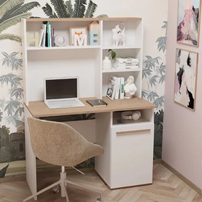 Polcos íróasztal fiókokkal tárolóval 110x50x74,5cm fehér FUR1230-1
