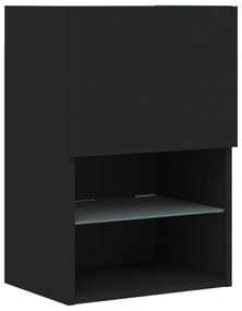 fekete TV-szekrény LED-lámpákkal 40,5x30x60 cm