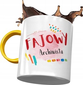 Sárga Bögre Levéltárosnak Cool Levéltáros Nyomtatott Fotóval