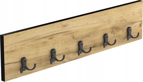 Fali Akasztó Tölgy Craft Fekete Fali Ruhaakasztó 65 CM