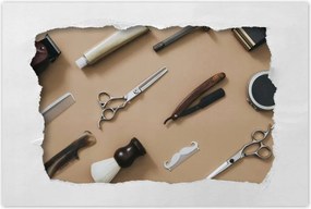 Poszterek 90x60 Vintage barber felszerelés