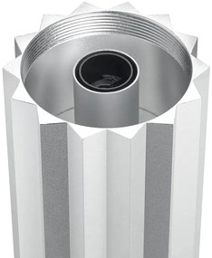 Ezüstszínű-zsályaszínű dimmelhető asztali lámpa textil búrával (magasság 36 cm) Taite – Blomus