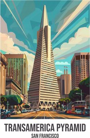 Poszter 67,5x95cm Transamerica Pyramid