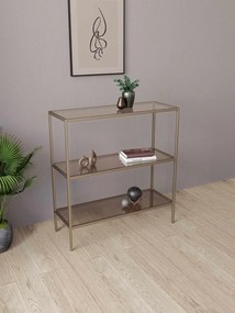 Fém komód, antik-bronz, 100 cm