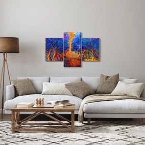 Kép - őszi fa koronák, modern impresszionizmus (90x60 cm)