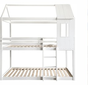 Montessori emeleteságy, fehér, 90x200, ATRISA