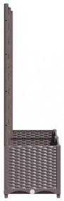 barna polipropilén rácsos kerti ültetőláda 80 x 40 x 136 cm