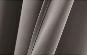 Függöny OXFORD 140x270 cm, szürkésbarna Felfüggesztés: Hullámos sínszalag