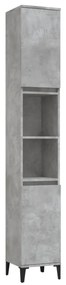 vidaXL betonszürke szerelt fa fürdőszobaszekrény 30 x 30 x 190 cm