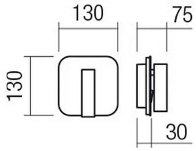 Redo 01-1492 - QUDA LED fali lámpa LED/6W/230V + LED/3W CRI 90 USB fekete