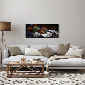 Kép - Rózsa és hegedű (120x50 cm)