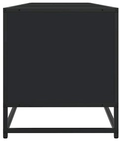 fekete szerelt fa TV-szekrény 180,5 x 40 x 46 cm