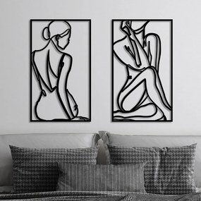 Fém fali dekoráció 42x70 cm Minimalist Female – Wallity