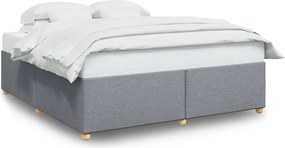 vidaXL világosszürke szövet ágykeret matrac nélkül 200 x 200 cm