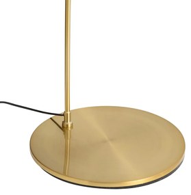 Modern ívlámpa sárgaréz színben, bézs lámpabúrával - Vinossa