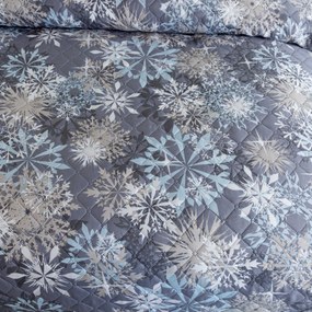 SNOWFLAKE kékesszürke ágytakaró Méret: 220 x 240 cm