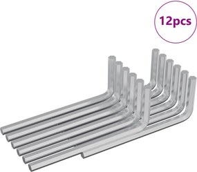 vidaXL Hatos Kulcs 12 pcs Ezüst 32 x 86 mm Acél